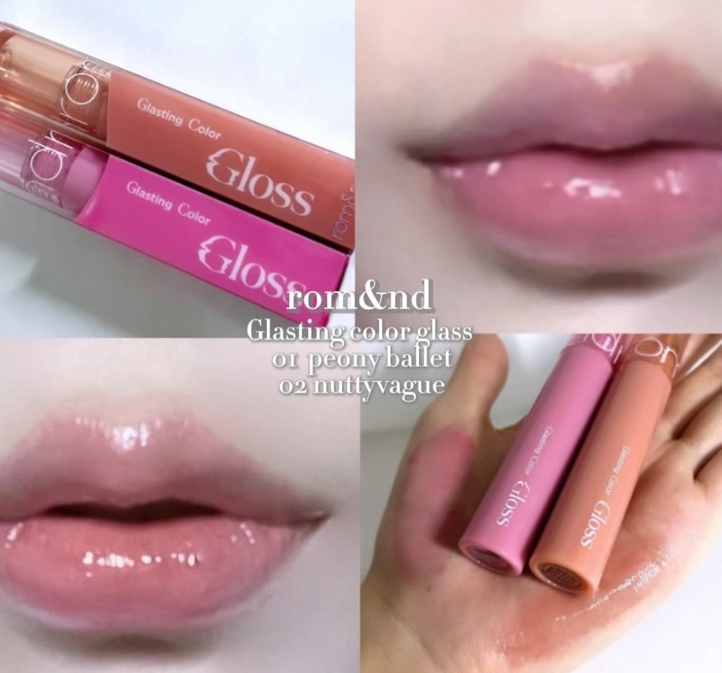 グラスティングカラーグロス/rom&nd/リップグロスを使ったクチコミ（1枚目）
