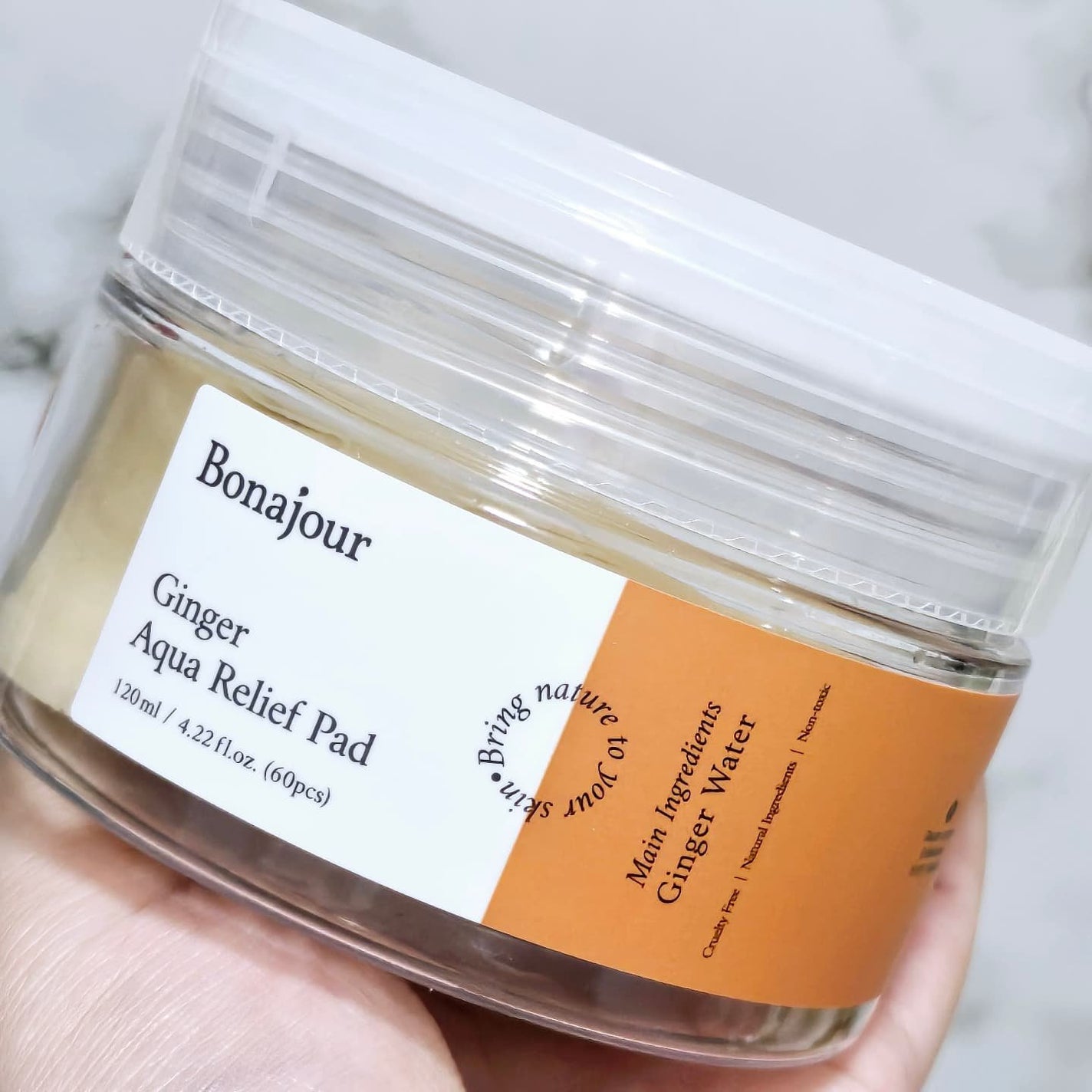 ジンジャーアクアリリーフパッド 60枚/Bonajour/トナーパッドを使ったクチコミ(2枚目)