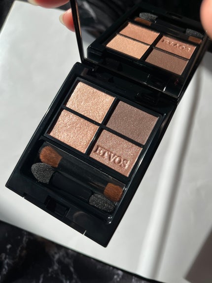 ミネラルクラッシィシャドー スローベージュ/エトヴォス/アイシャドウパレットを使ったクチコミ(2枚目)