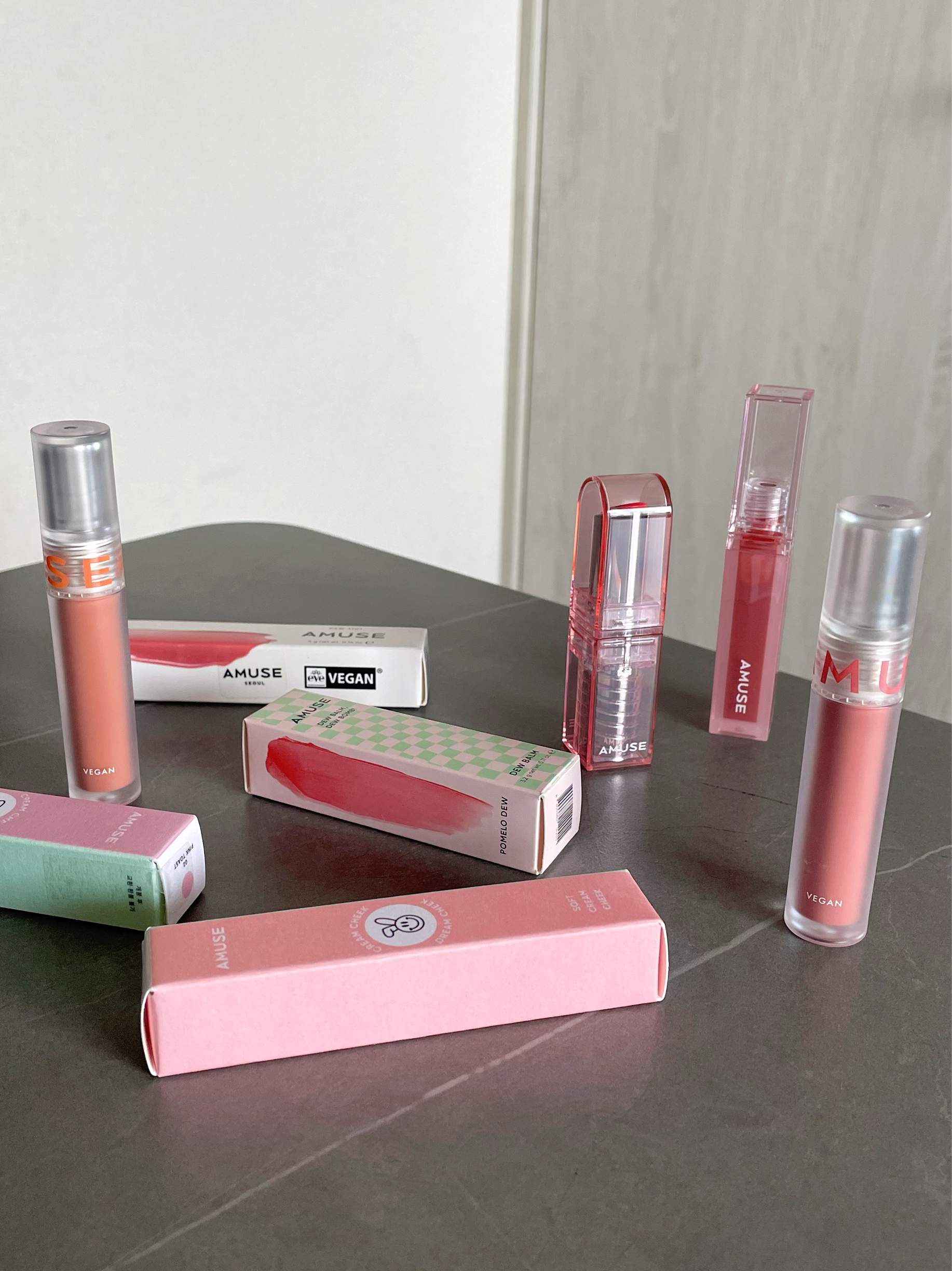 ソフトクリームチーク 02ピンクトースト/AMUSE/リキッドチークを使ったクチコミ（1枚目）