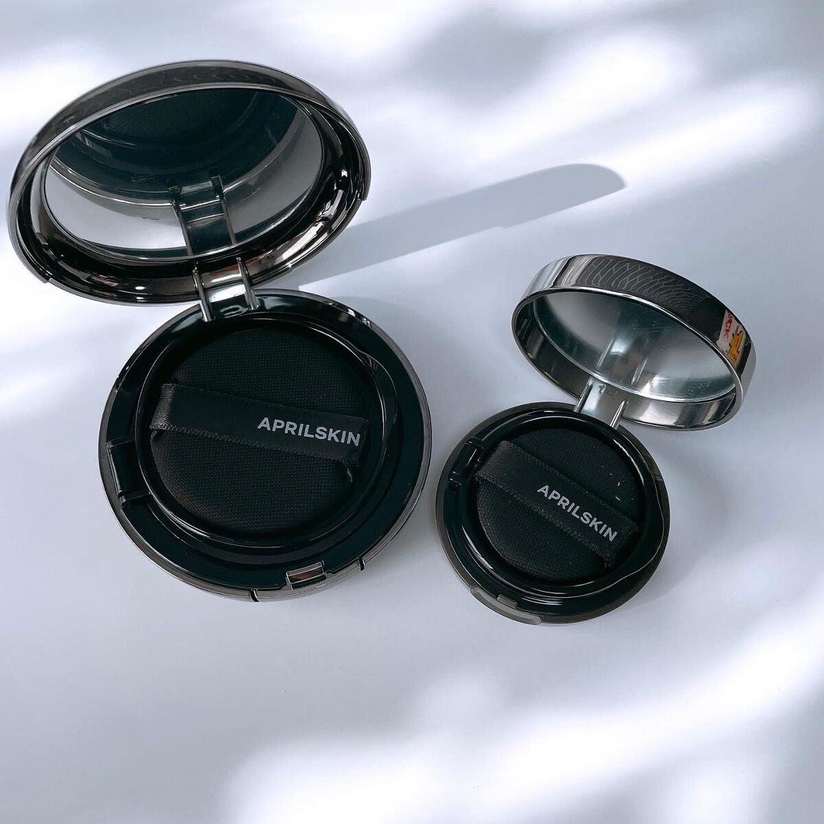 ハイパーカバーフィットクッション  グラファイト/APRILSKIN/クッションファンデーションを使ったクチコミ（2枚目）