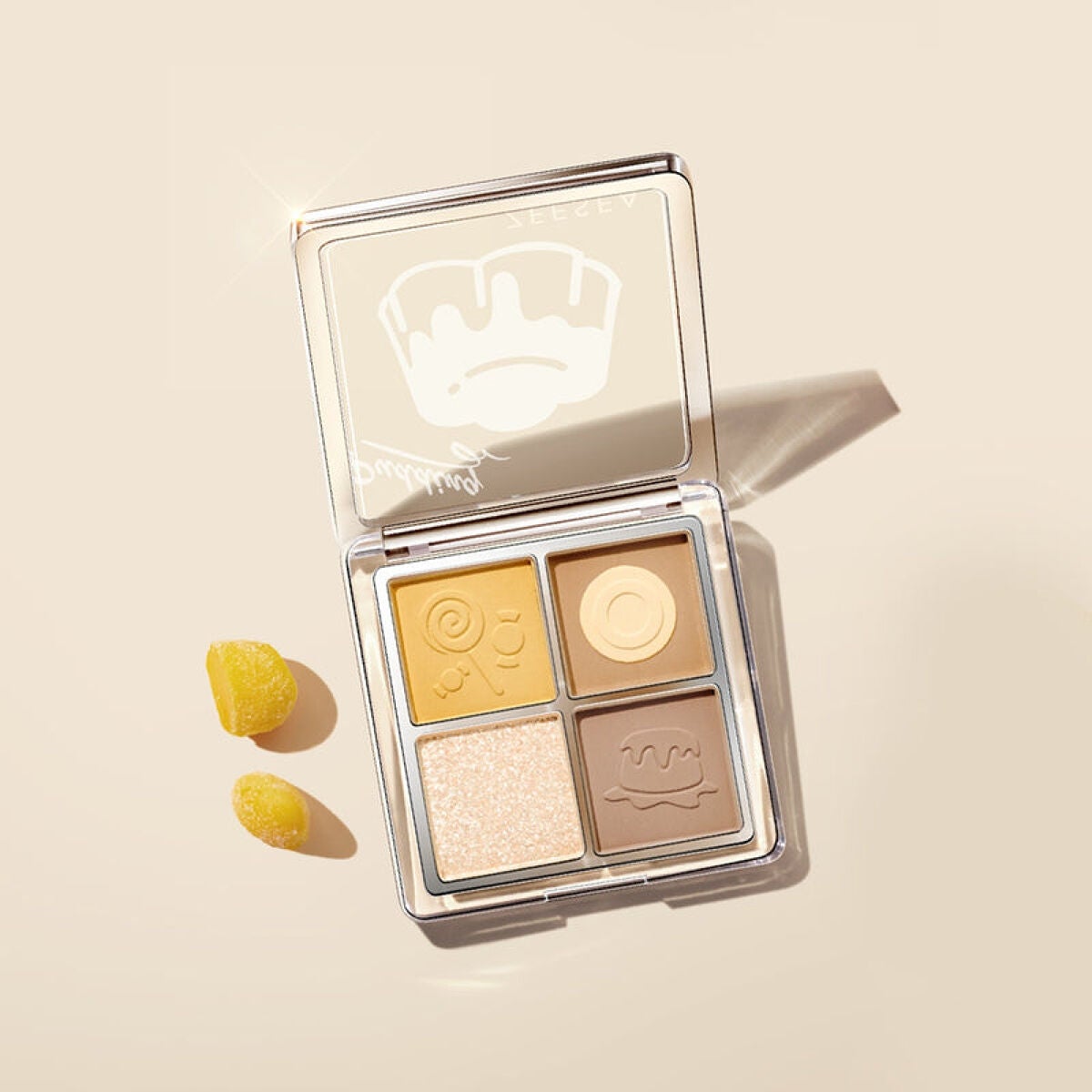 ZEESEAデザートコレクション4カラーアイシャドウパレット #01マンゴープリン