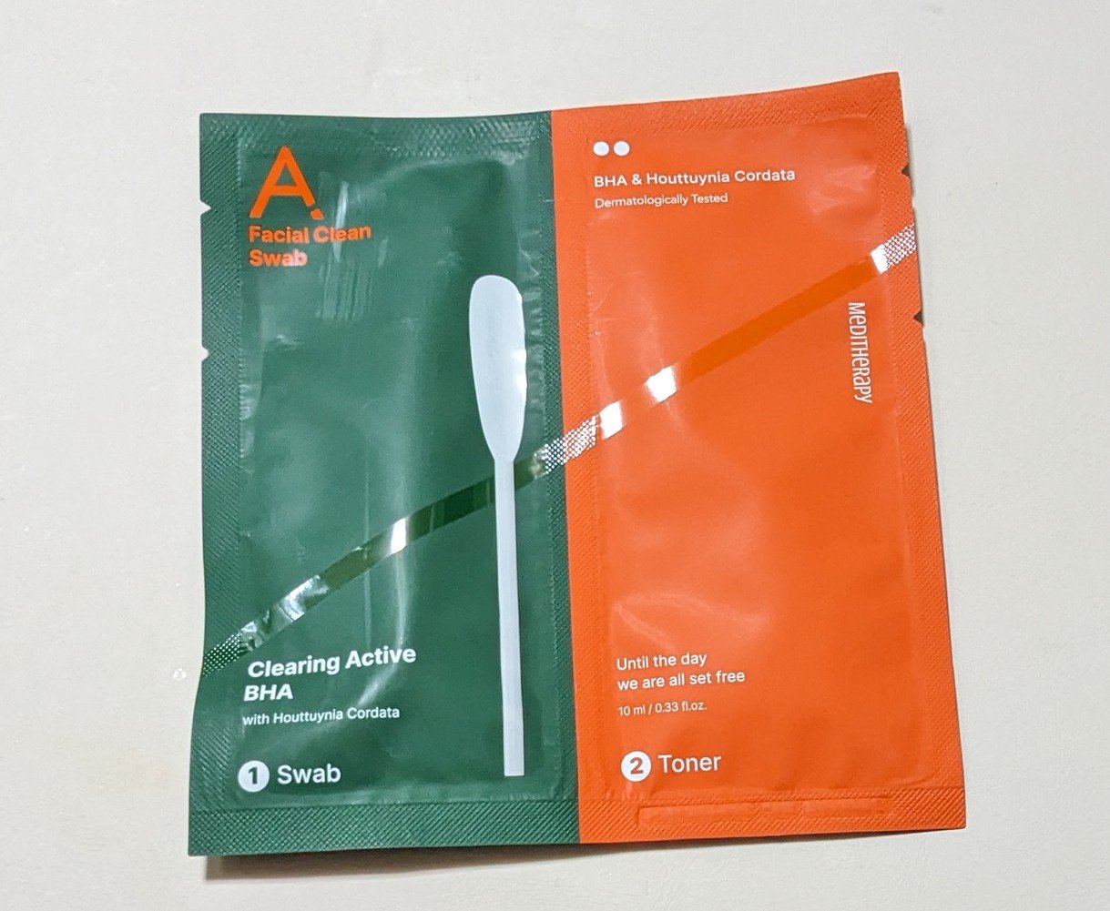 エイクリアリングアクティブBHAフェイシャルクリーンスワブ/MEDITHERAPY/拭き取り化粧水を使ったクチコミ（2枚目）