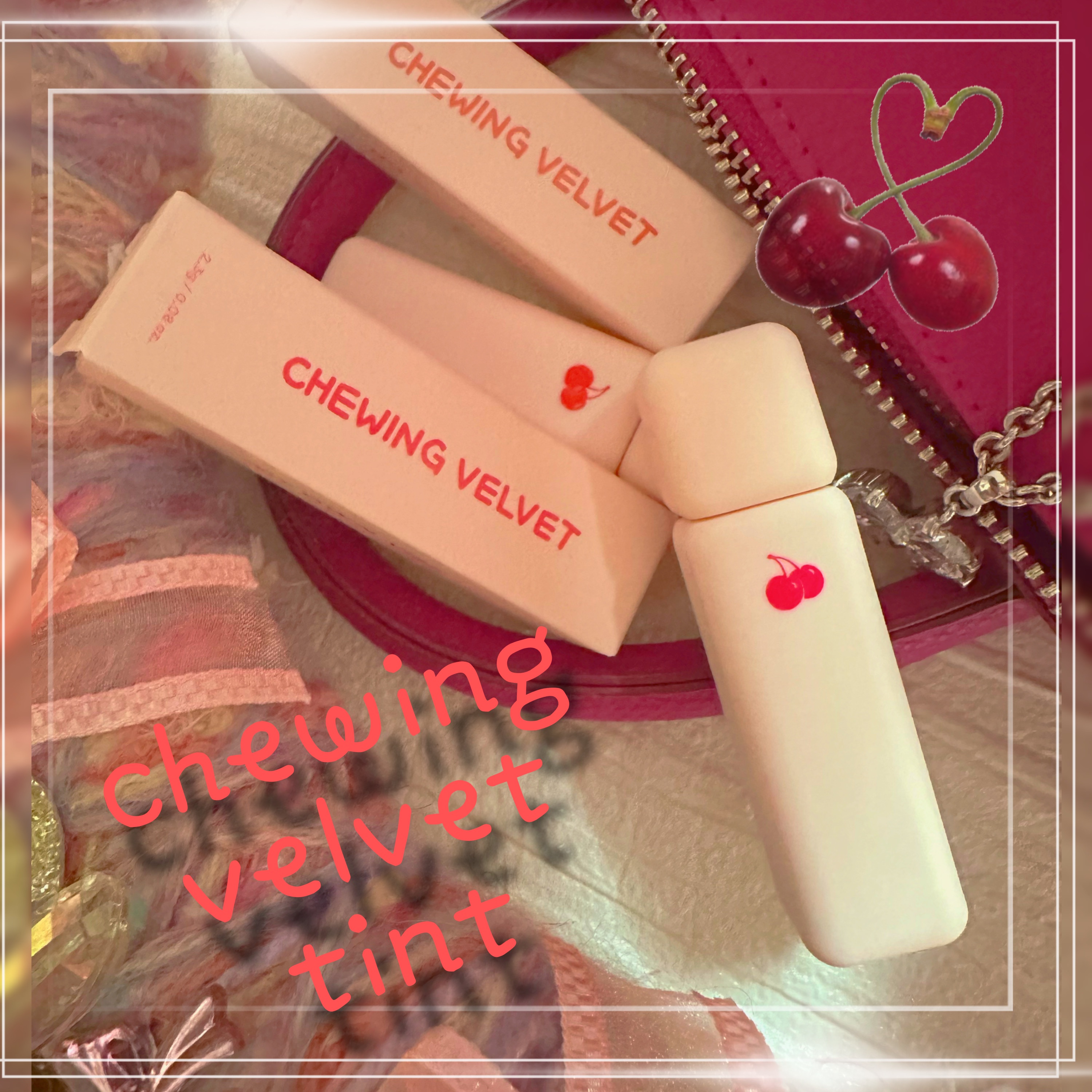 チューインガムベルベットティント 03 MARMALADE PEACH/KIRSH(キルシー)/リップティントを使ったクチコミ（1枚目）