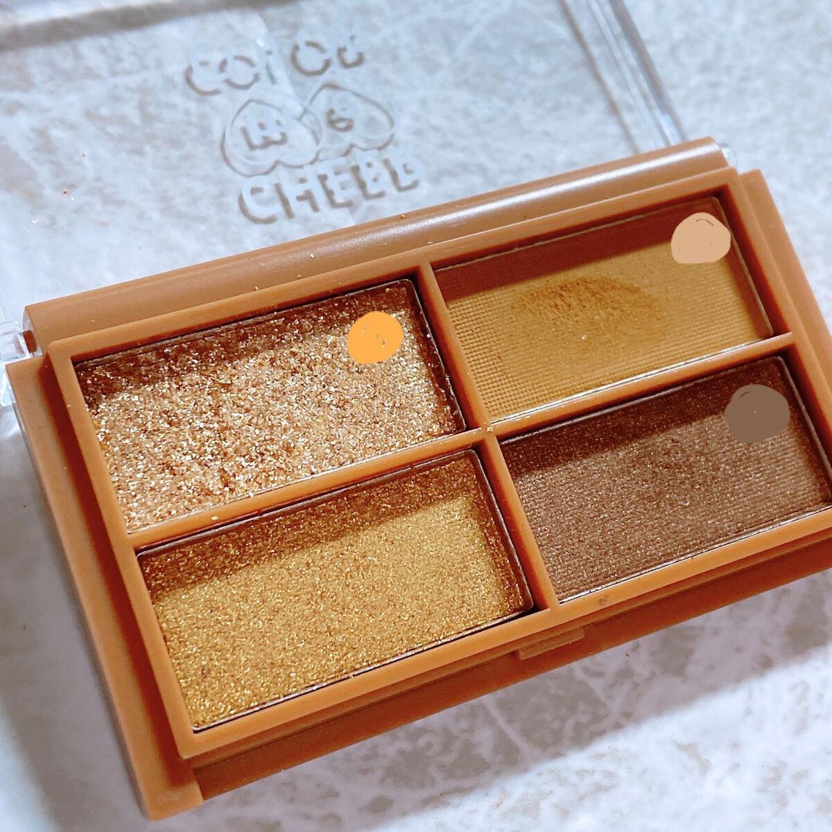 CHEER me COLOR アイシャドウ/セリア/アイシャドウパレットを使ったクチコミ（3枚目）