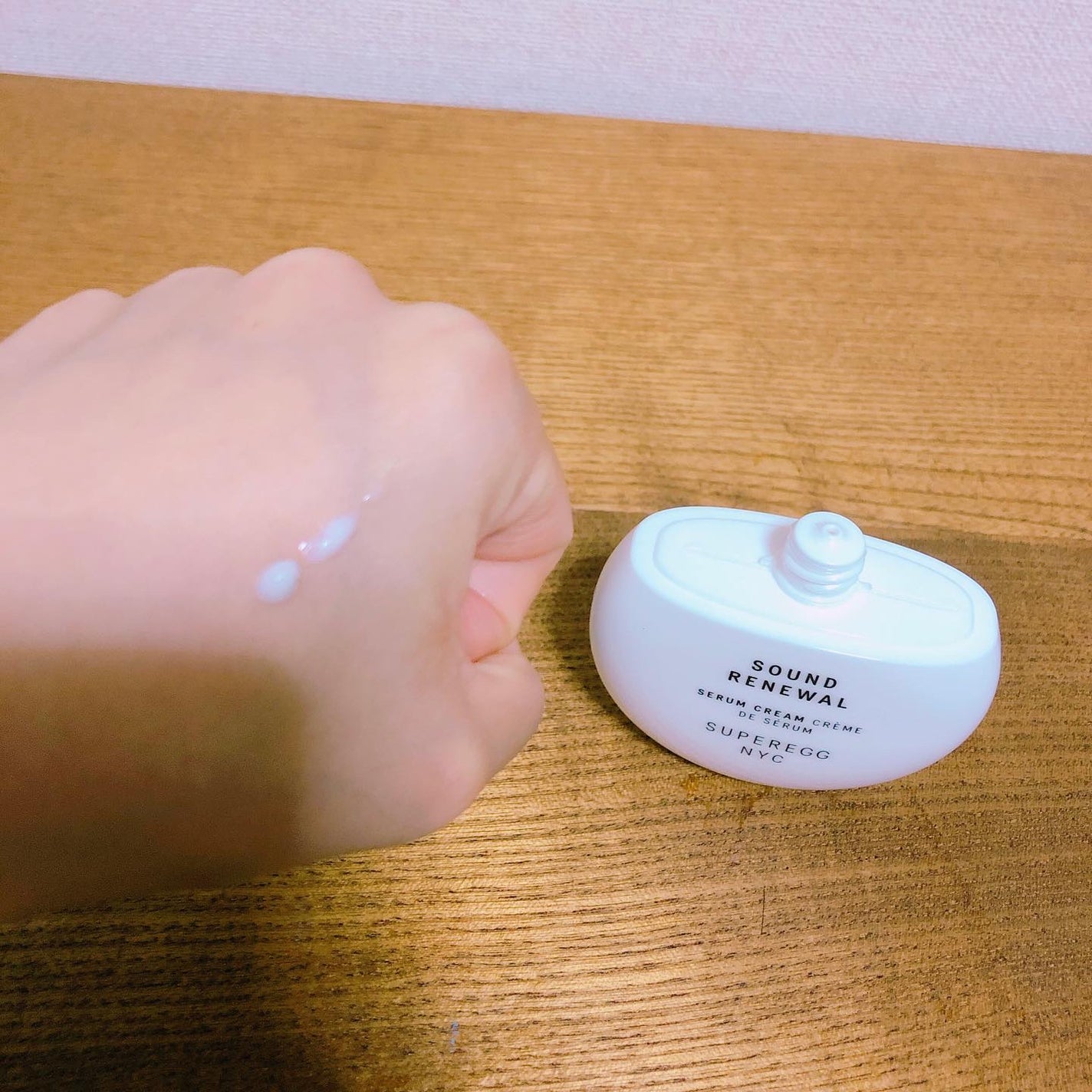 サウンド リニューアル セラムクリーム/SUPEREGG /フェイスクリームを使ったクチコミ(3枚目)