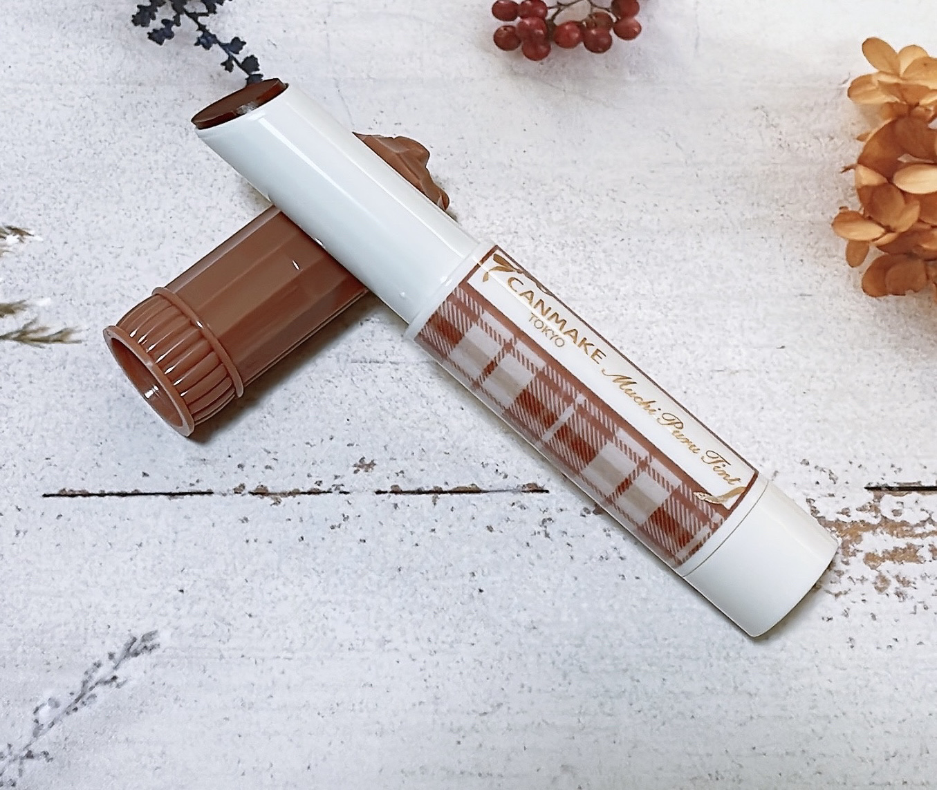 むちぷるティント 04 チョコミルク/キャンメイク/リップティントを使ったクチコミ（3枚目）