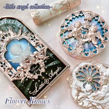 教会のステンドグラスや天使の彫刻等をモチーフにした綺麗過ぎるパケのコスメ👼✨💙Flower Knowsのリトルエンジェルコレクション4つをスウォッチ🌸 

FlowerKnows  フラワーノーズ
リト