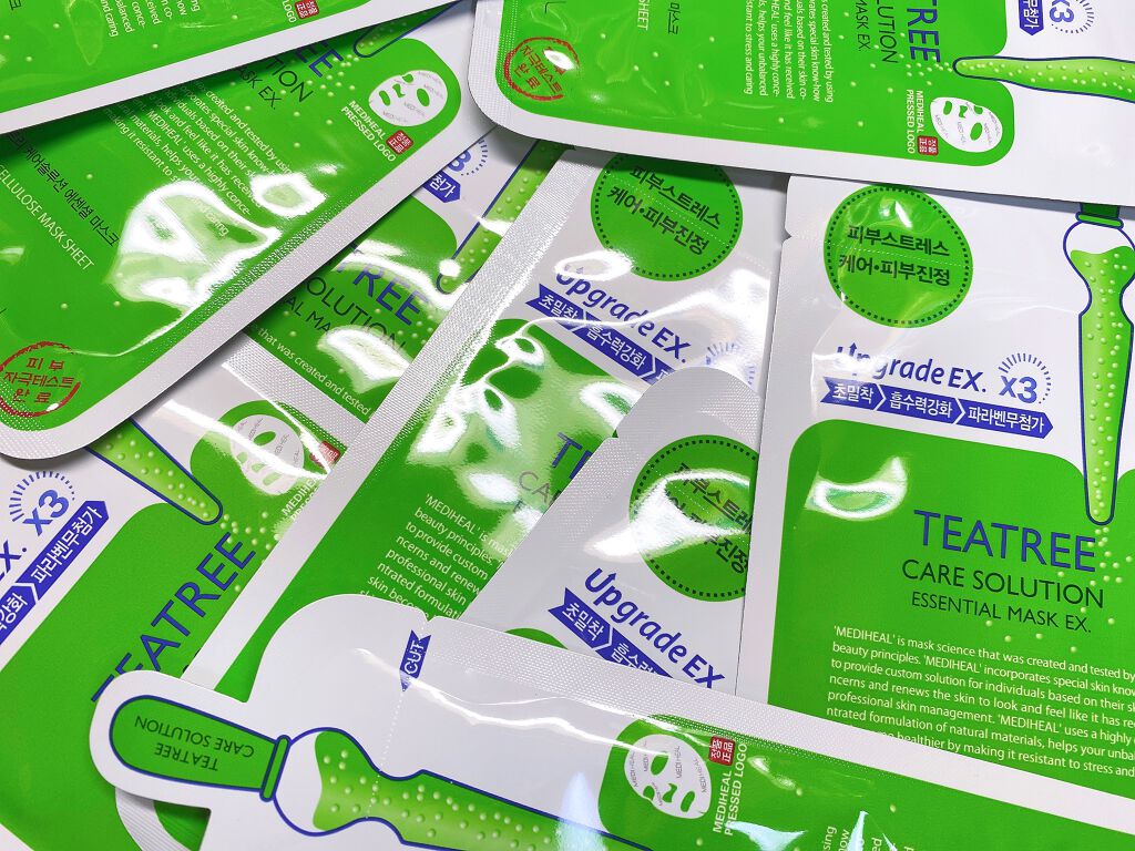 こんにちは🍀



数ある中から観覧していただきありがとうございます。




MEDIHEAL
ティーツリーケア ソルーション エッセンシャルマスクEX



Qoo10にて30枚セット　1930円
1枚　64円ぐらいです



もうメ