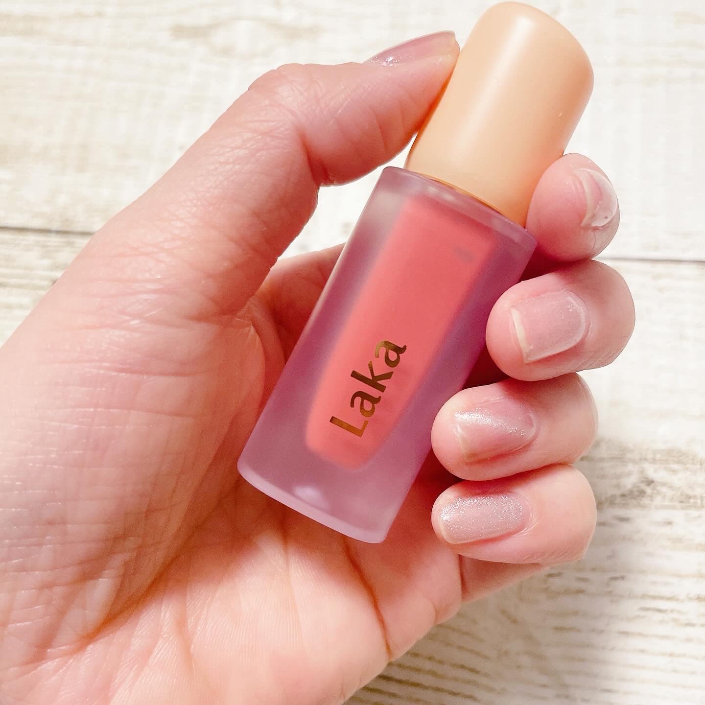 フルーティーグラムティント 109 フレッシュ/Laka/リップティントを使ったクチコミ（2枚目）