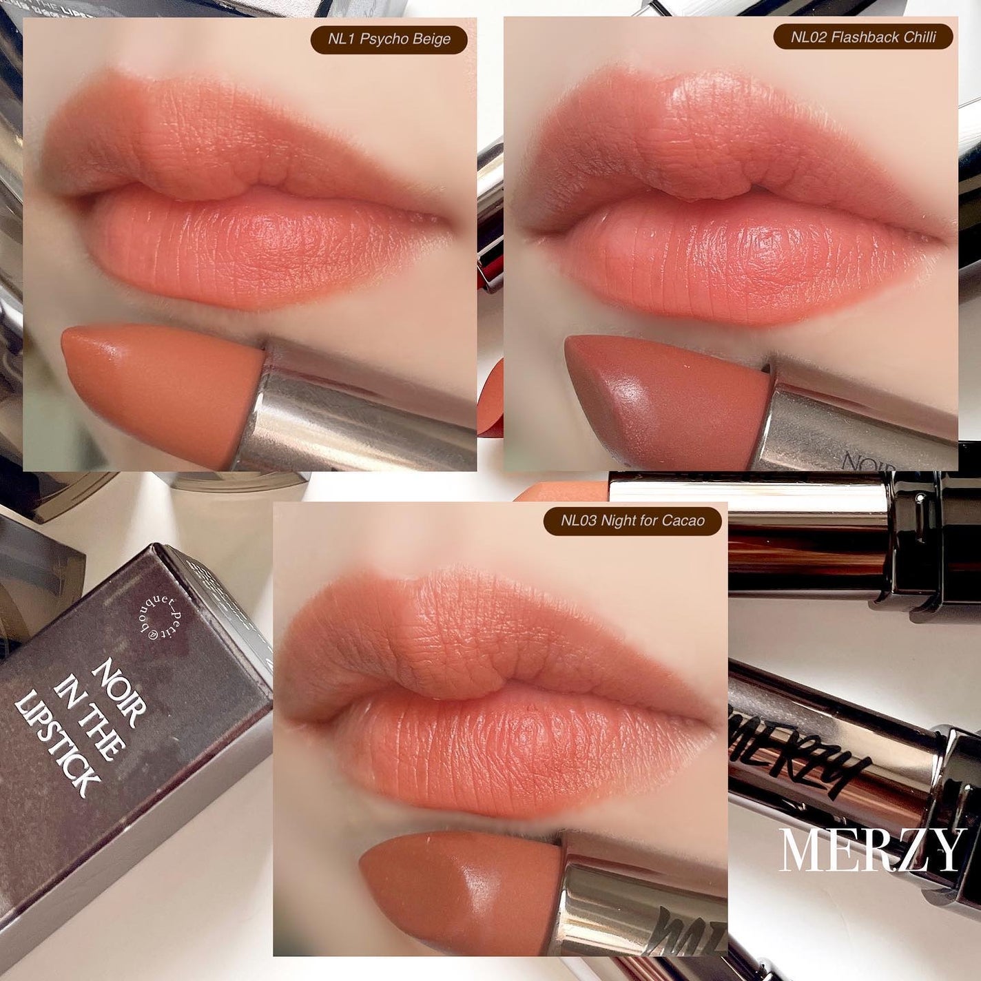 ノワール イン ザ リップスティック/MERZY/口紅を使ったクチコミ(5枚目)