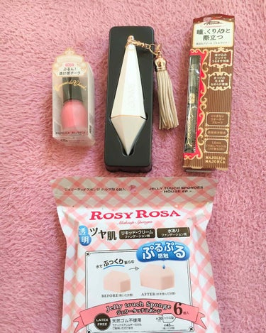 コスメ購入品

YouTubeでゆうこすの「学校メイク」みて気になったものを買って来ました！😘
買ったものはマジョリカマジョルカのクリームデチーク、ラインマニア、エスティーローダーのスポンジ、ルージュ･