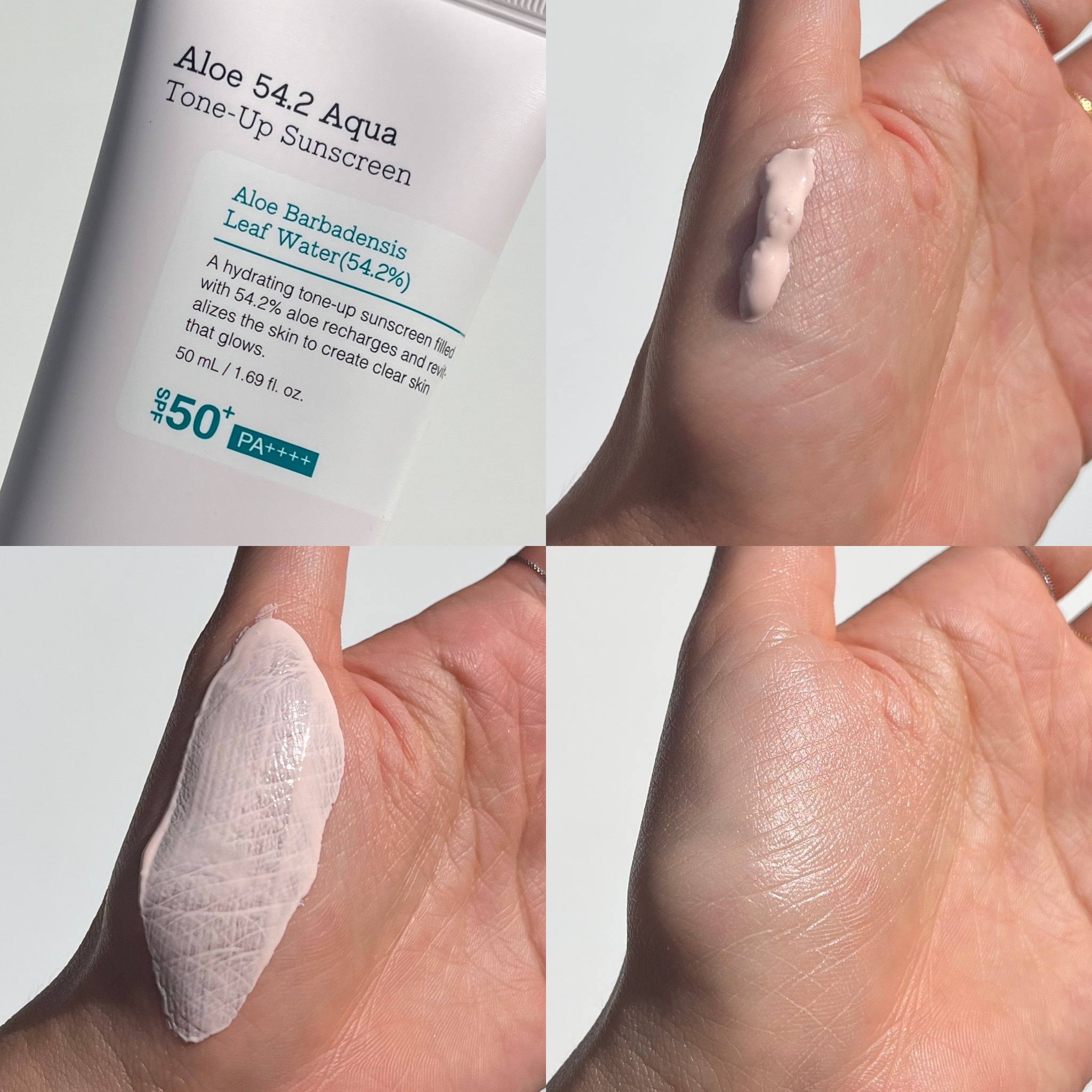 アロエ54.2アクアトーンアップUVクリーム　SPF50+ PA++++/COSRX/日焼け止めクリームを使ったクチコミ（2枚目）