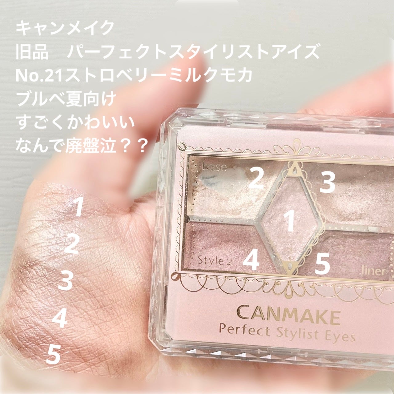 【旧品】パーフェクトスタイリストアイズ/キャンメイク/アイシャドウパレットを使ったクチコミ(5枚目)