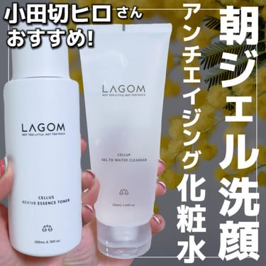 小田切ヒロさんが絶賛してバズった‼️
ラゴムの朝用ジェル洗顔と化粧水を紹介します😊マツエクOK🙆‍♀️❤️

韓国ではドクターズコスメとして有名‼️
LAGOM
💎ジェルトゥウォーター クレンザー 22