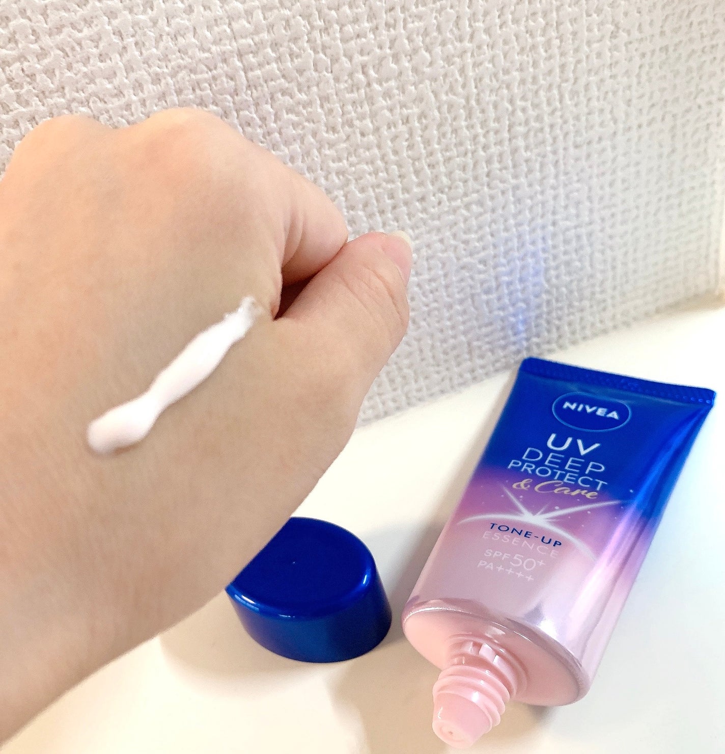 ニベアUV ディープ プロテクト&ケア トーンアップ エッセンス/ニベア/日焼け止めローションを使ったクチコミ(2枚目)