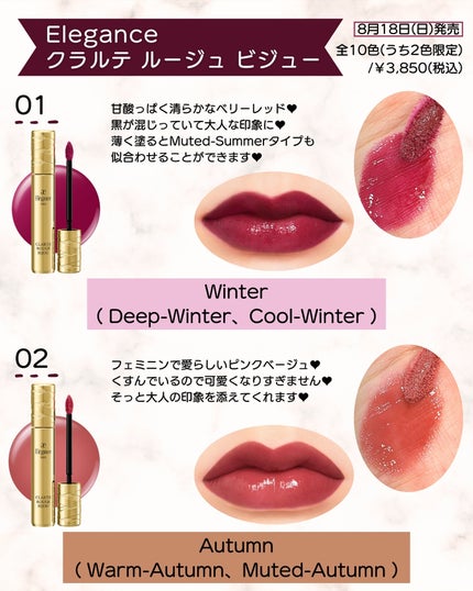 エレガンス クラルテ ルージュ ビジュー/Elégance/口紅を使ったクチコミ(4枚目)