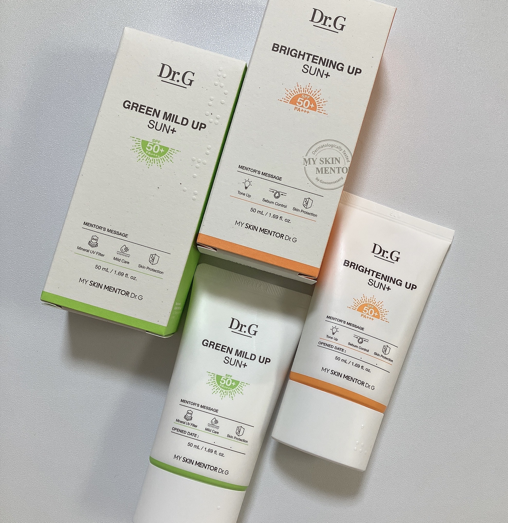 グリーンマイルドアップサンプラス/Dr.G/日焼け止めクリームを使ったクチコミ（1枚目）