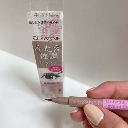 描くふたえアイライナー/CEZANNE/リキッドアイライナーを使ったクチコミ(1枚目)