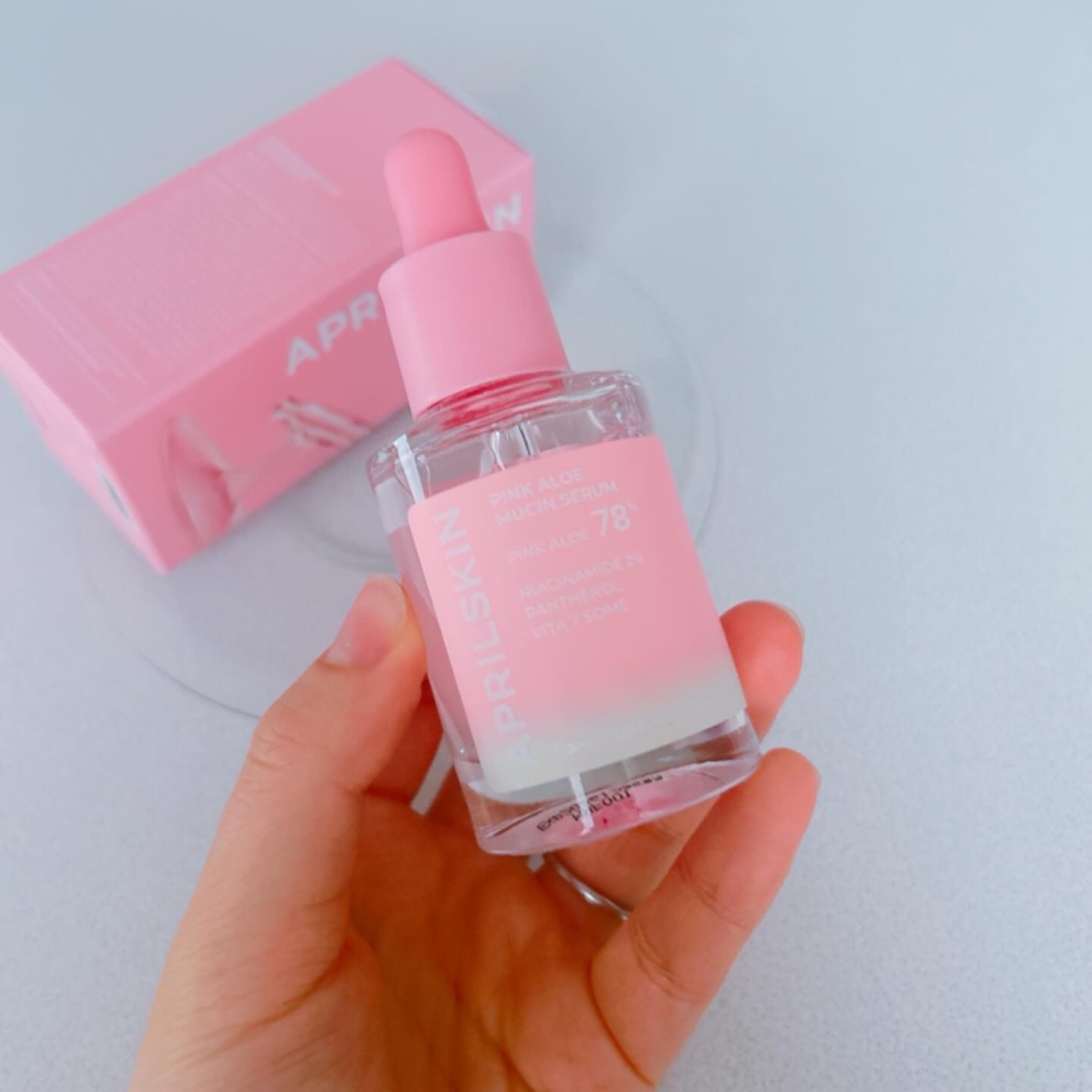 ピンクアロエムチンセラム/APRILSKIN/美容液を使ったクチコミ（2枚目）