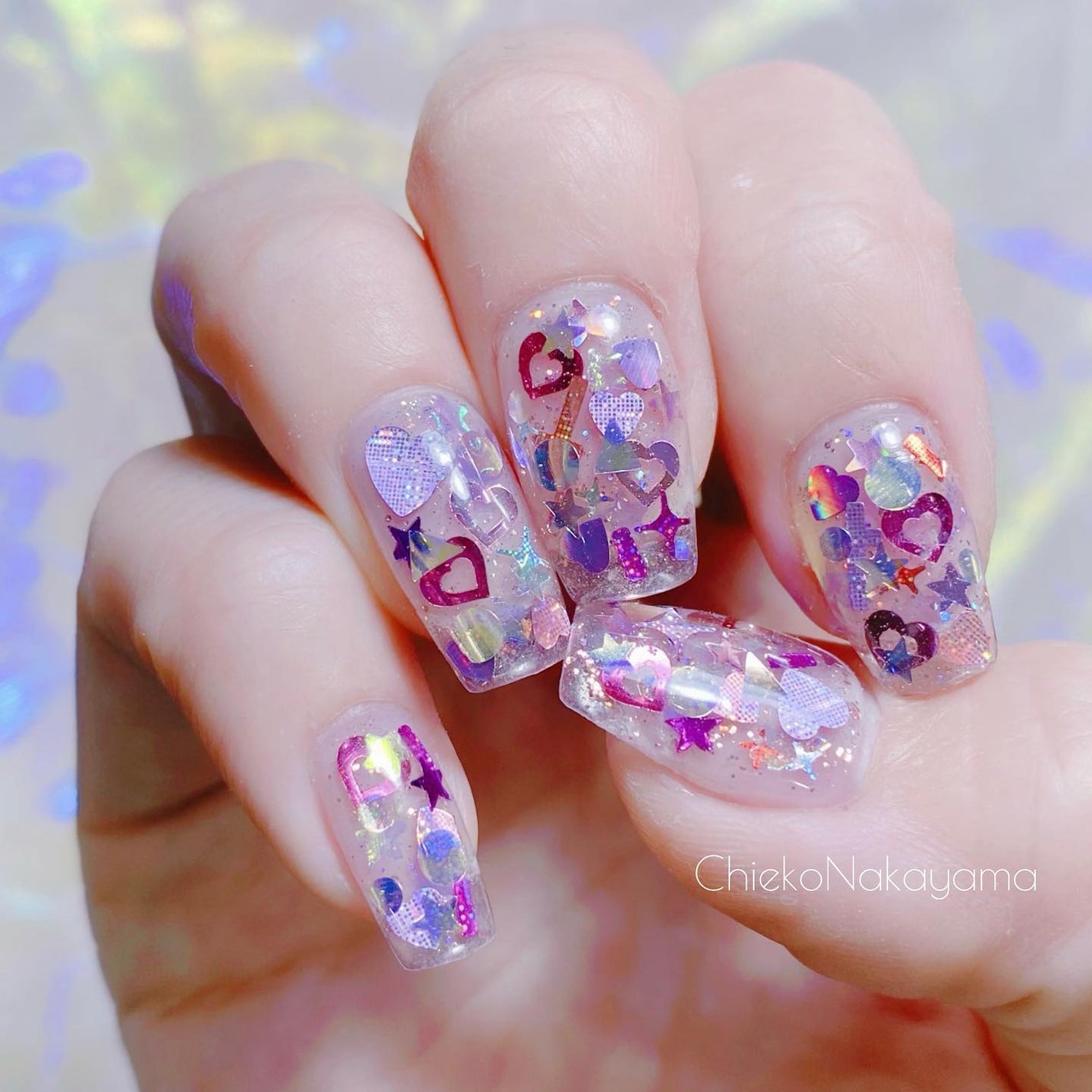 なかやまちえこ on LIPS 「マイネイル右手💅きらきら✨⠀⠀12/23発売のPREANFAの..」(3枚目)