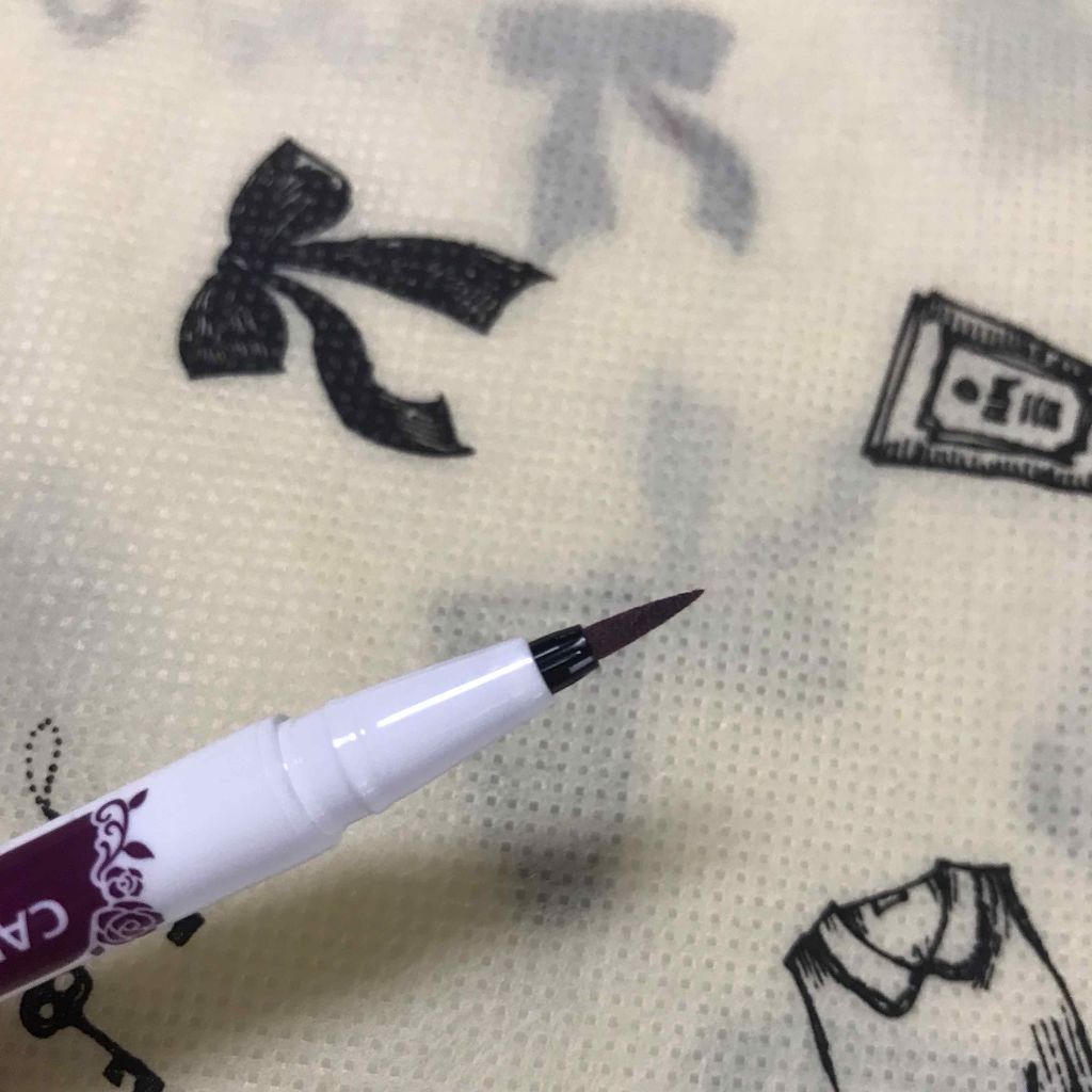 ロマンティックニュアンスアイライナー 02 モーヴナイト/キャンメイク/リキッドアイライナーを使ったクチコミ（2枚目）