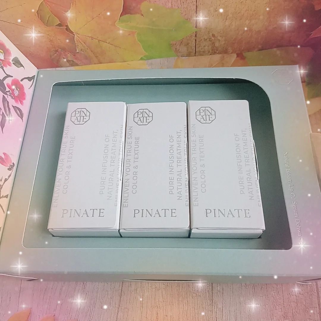 ナチュラルブルームリップオイルセラム 3色セット/PINATE/リップグロスを使ったクチコミ（2枚目）