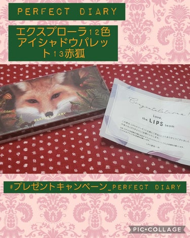 今回、LIPSを通してプレゼントキャンペーンにてPERFECT DIARY13 RED FOXを頂きました(´▽`)ﾉ
使用してみて、まず、筆がとても使いやすく妖美な狐のようにも優しいナチュラルなメイク