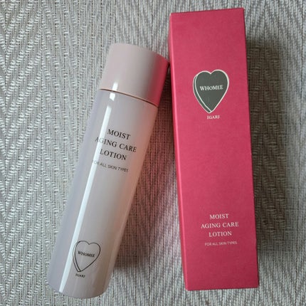 WHOMEE モイストエイジングケアローションのクチコミ「WHOMEE
モイストエイジングケアローション
さらっとしたローションで、コットンを使って使.....」(1枚目)