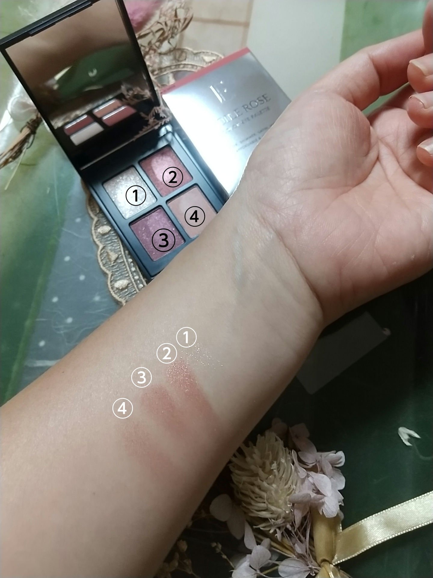 エトワルローズ 4色アイシャドウ 06 アムール/Étoile Rose/アイシャドウパレットを使ったクチコミ（2枚目）