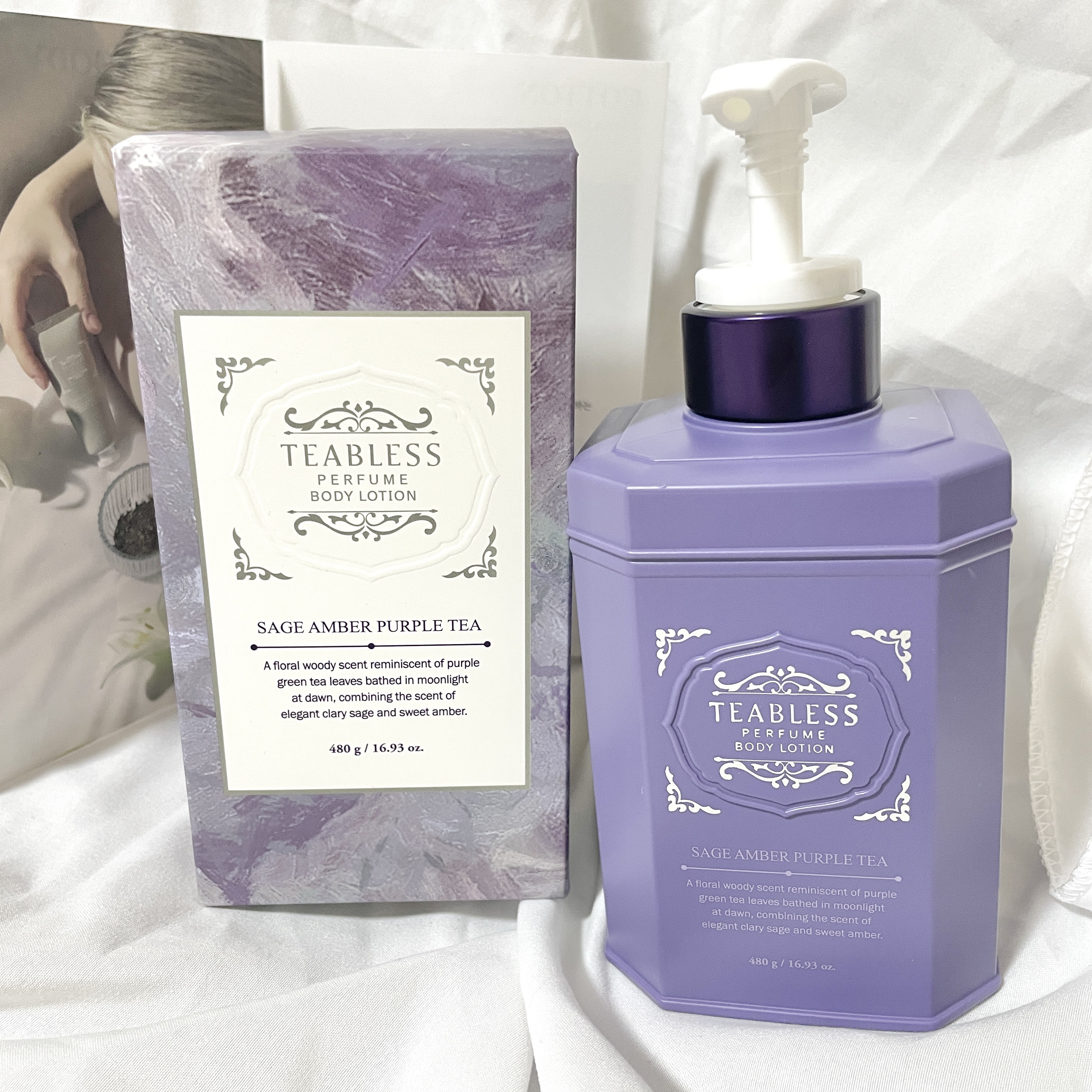 パフュームボディローション セイジアンバーパープルティー/TEABLESS/ボディローションを使ったクチコミ（2枚目）