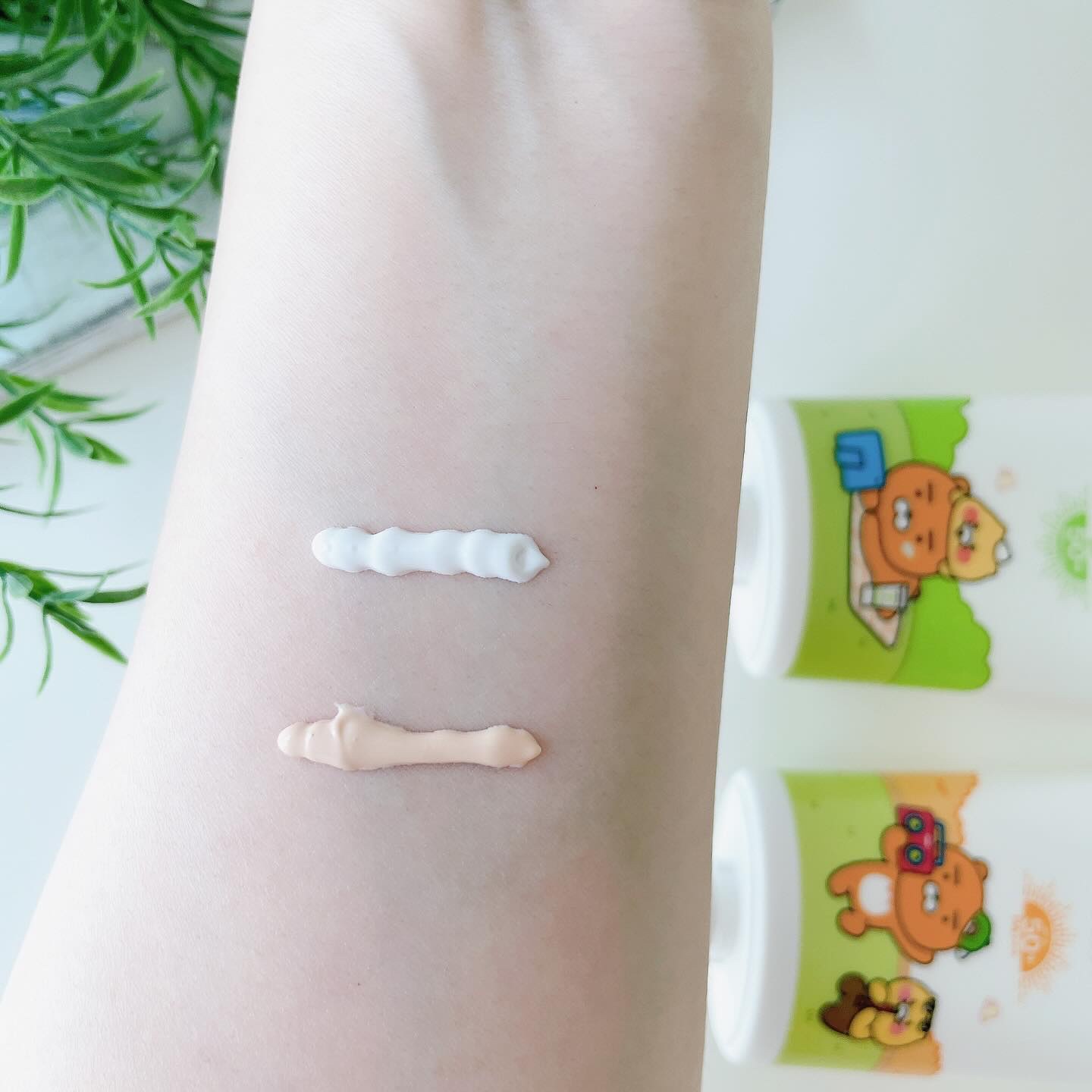 グリーンマイルドアップサンプラス/Dr.G/日焼け止めクリームを使ったクチコミ（2枚目）