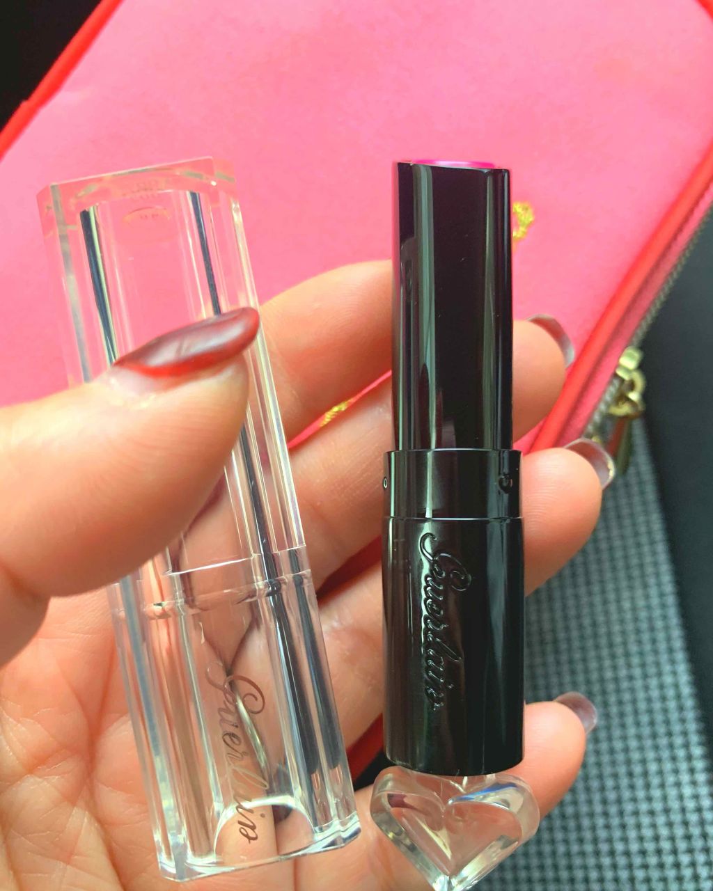 cc58 on LIPS 「#メイク写真空港で衝動買いのゲランの002💋💄真っピンク🤣🤣🤣..」(1枚目)