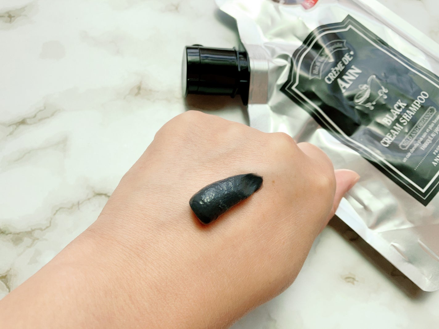 ブラッククリームシャンプー/creme de Ann/市販シャンプーを使ったクチコミ(3枚目)