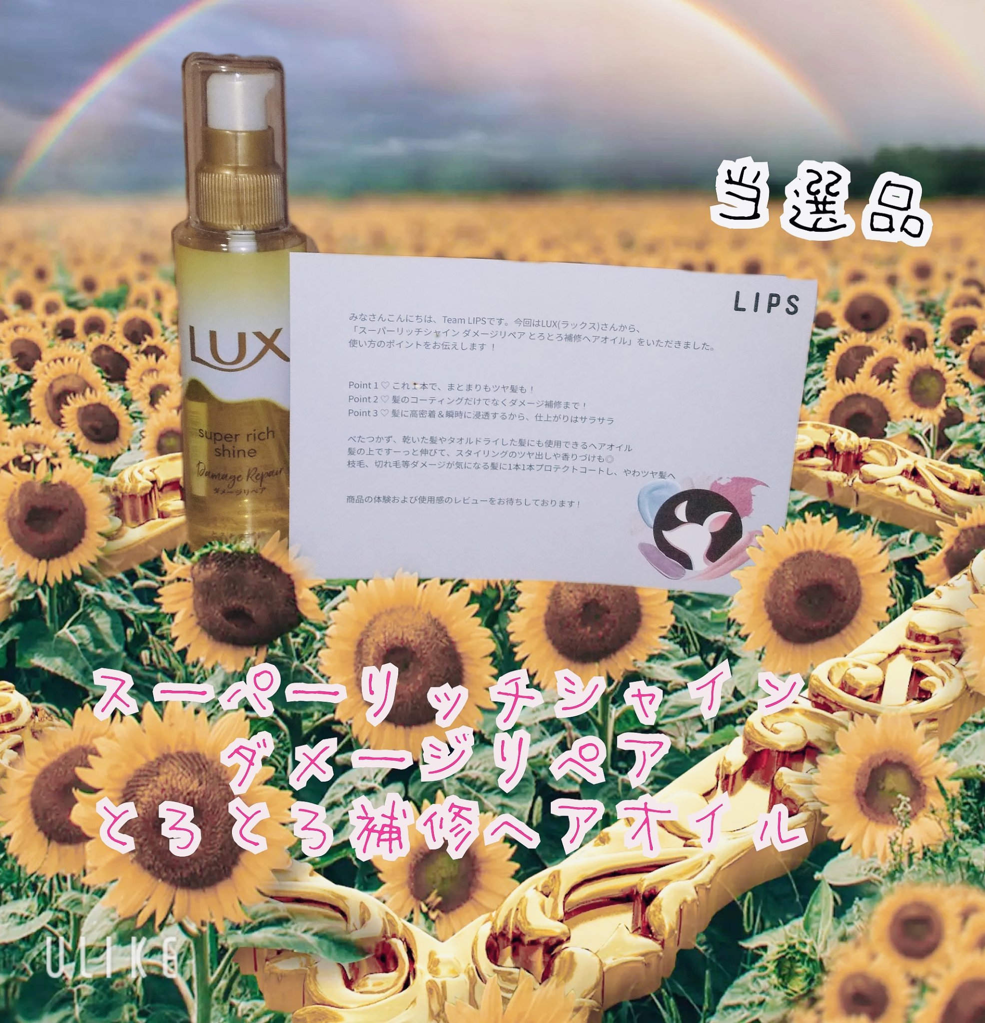 スーパーリッチシャイン ダメージリペア とろとろ補修ヘアオイル/LUX/ヘアオイルを使ったクチコミ（1枚目）