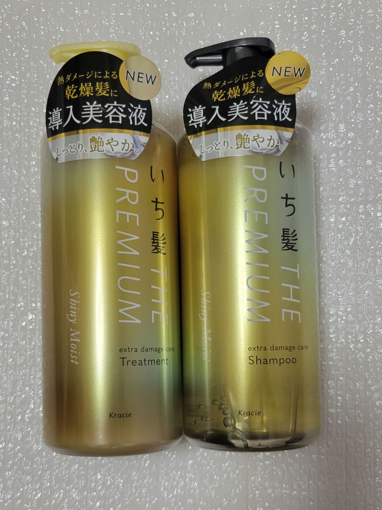 THE PREMIUM エクストラダメージケアシャンプー／トリートメント（シャイニーモイスト）/いち髪/市販シャンプーを使ったクチコミ（1枚目）