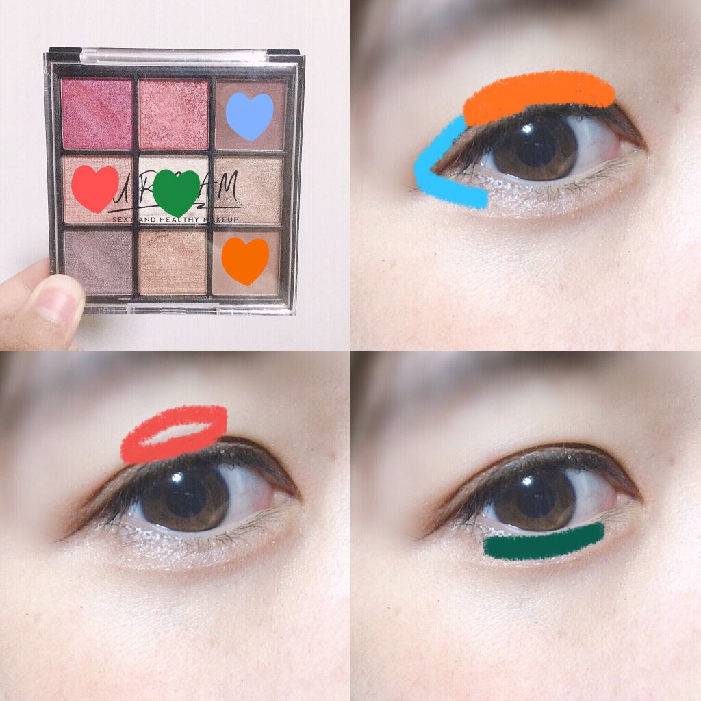 UR GLAM BLOOMING EYE COLOR PALETTE/U R GLAM/アイシャドウパレットを使ったクチコミ(2枚目)
