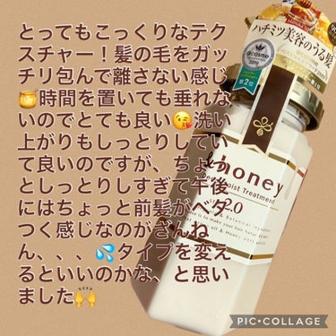 ディープモイスト シャンプー1.0／ヘアトリートメント2.0/&honey/シャンプー・コンディショナーを使ったクチコミ（3枚目）