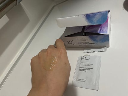 KC むきタマつるん 発泡美容液クレンジング/ハーブ健康本舗/クレンジングジェルを使ったクチコミ(2枚目)