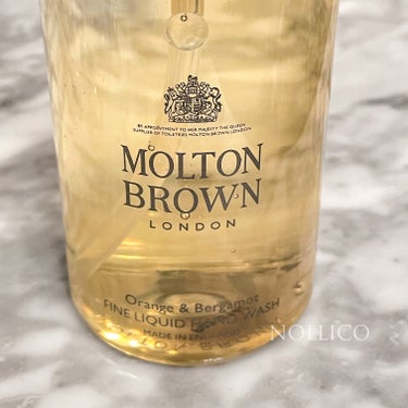 モルトンブラウン オレンジ＆ベルガモット ハンドウォッシュのクチコミ「MOLTON BROWN 
LONDON 
HAND WASH 
Orange & Berga.....」（2枚目）