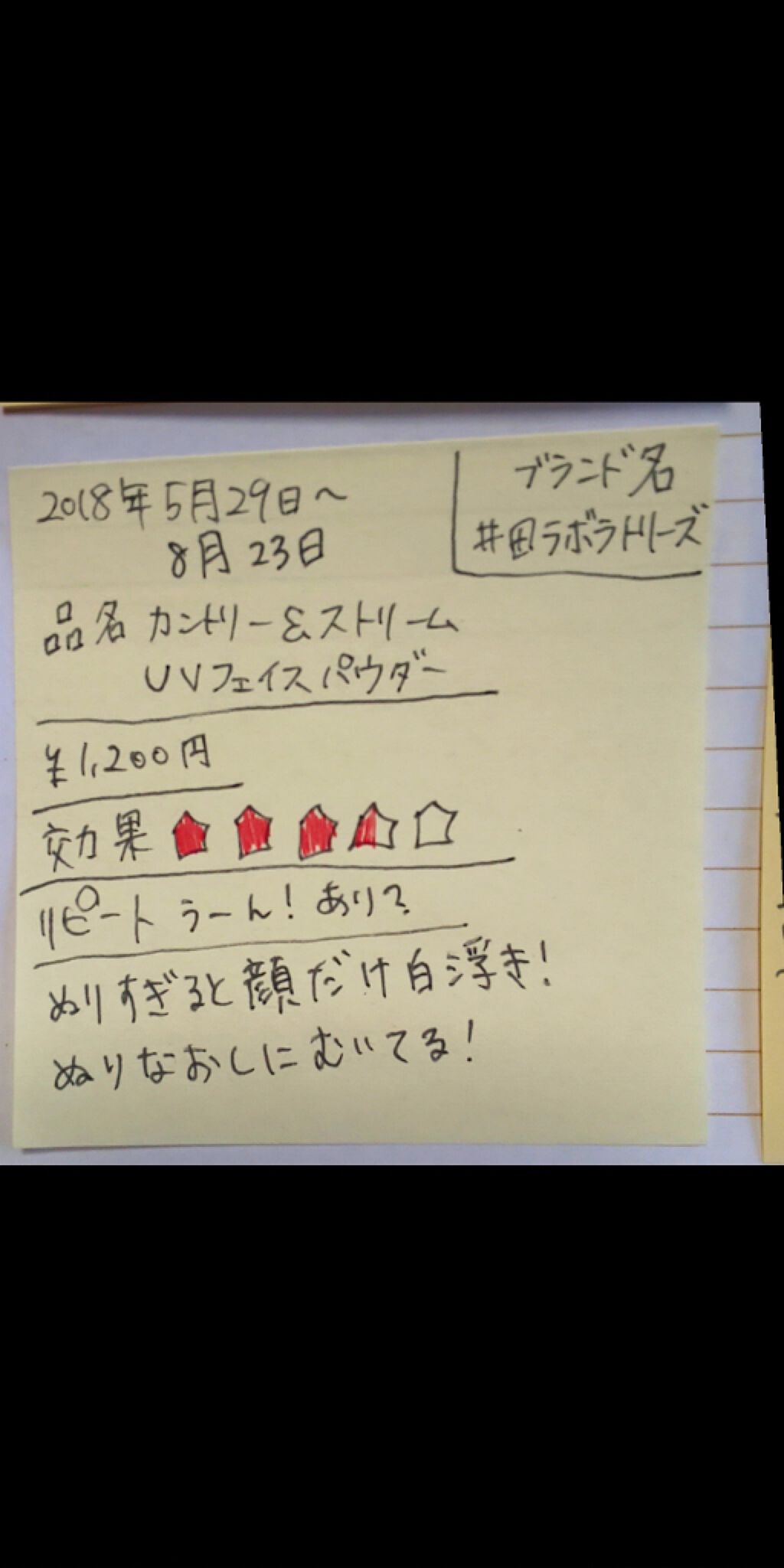 UVフェイスパウダー/カントリー&ストリーム/ルースパウダーを使ったクチコミ（1枚目）