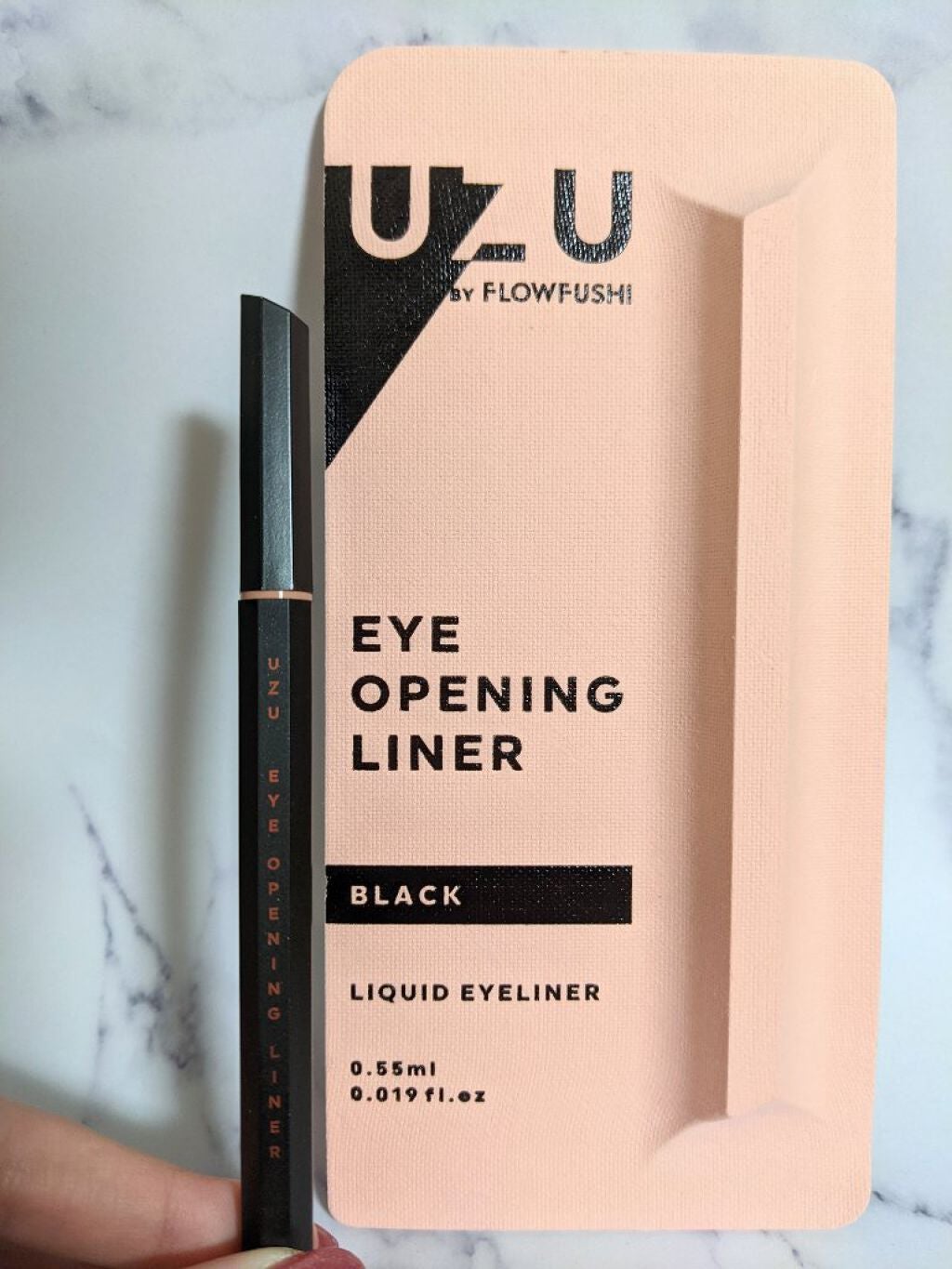 EYE OPENING LINER/UZU BY FLOWFUSHI/リキッドアイライナーを使ったクチコミ(1枚目)