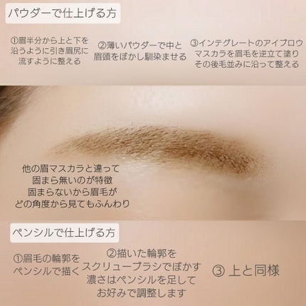 ニュアンスアイブローマスカラ/インテグレート/眉マスカラを使ったクチコミ(2枚目)