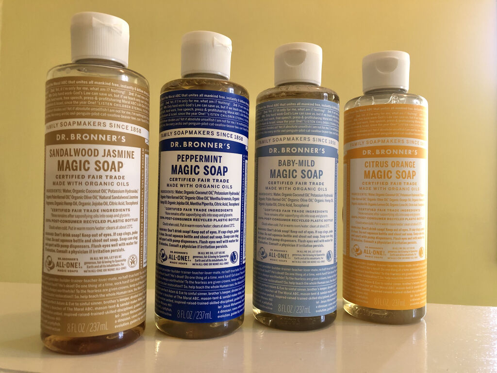 マジックソープ ベビーマイルド 無香料/ドクターブロナー/ボディソープを使ったクチコミ（1枚目）