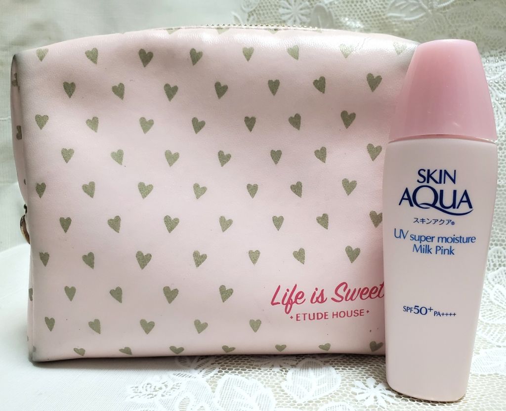 スーパーモイスチャーミルクピンク/スキンアクア/日焼け止めミルクを使ったクチコミ(3枚目)