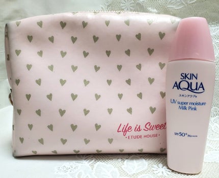 スーパーモイスチャーミルクピンク/スキンアクア/日焼け止めミルクを使ったクチコミ(3枚目)