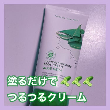 ネイチャーリパブリック アロエベラ SOOTHING＆MOISTURE ボディクリームのクチコミ「あの有名なネイチャーリパブリックのアロエジェルのボディクリームを買ってみました🥒✨

これもう.....」（1枚目）