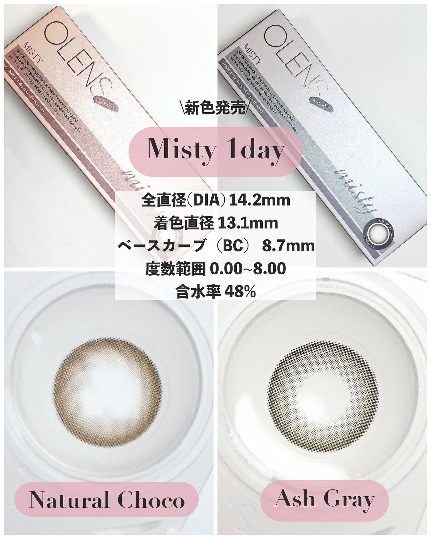 ミスティワンデー/OLENS/カラーコンタクトレンズを使ったクチコミ(2枚目)