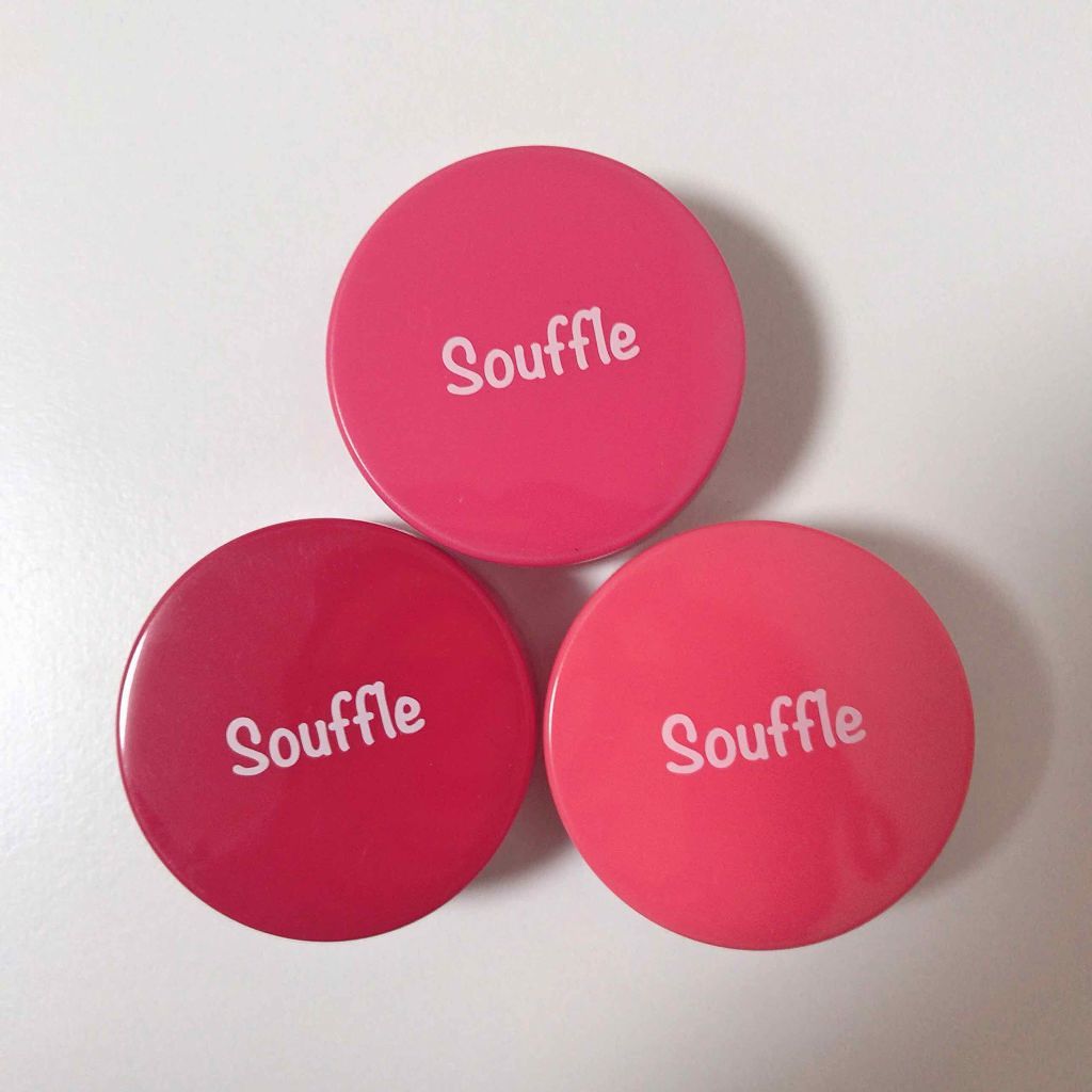 スフレチーク Souffle/DAISO/ジェル・クリームチークを使ったクチコミ（1枚目）