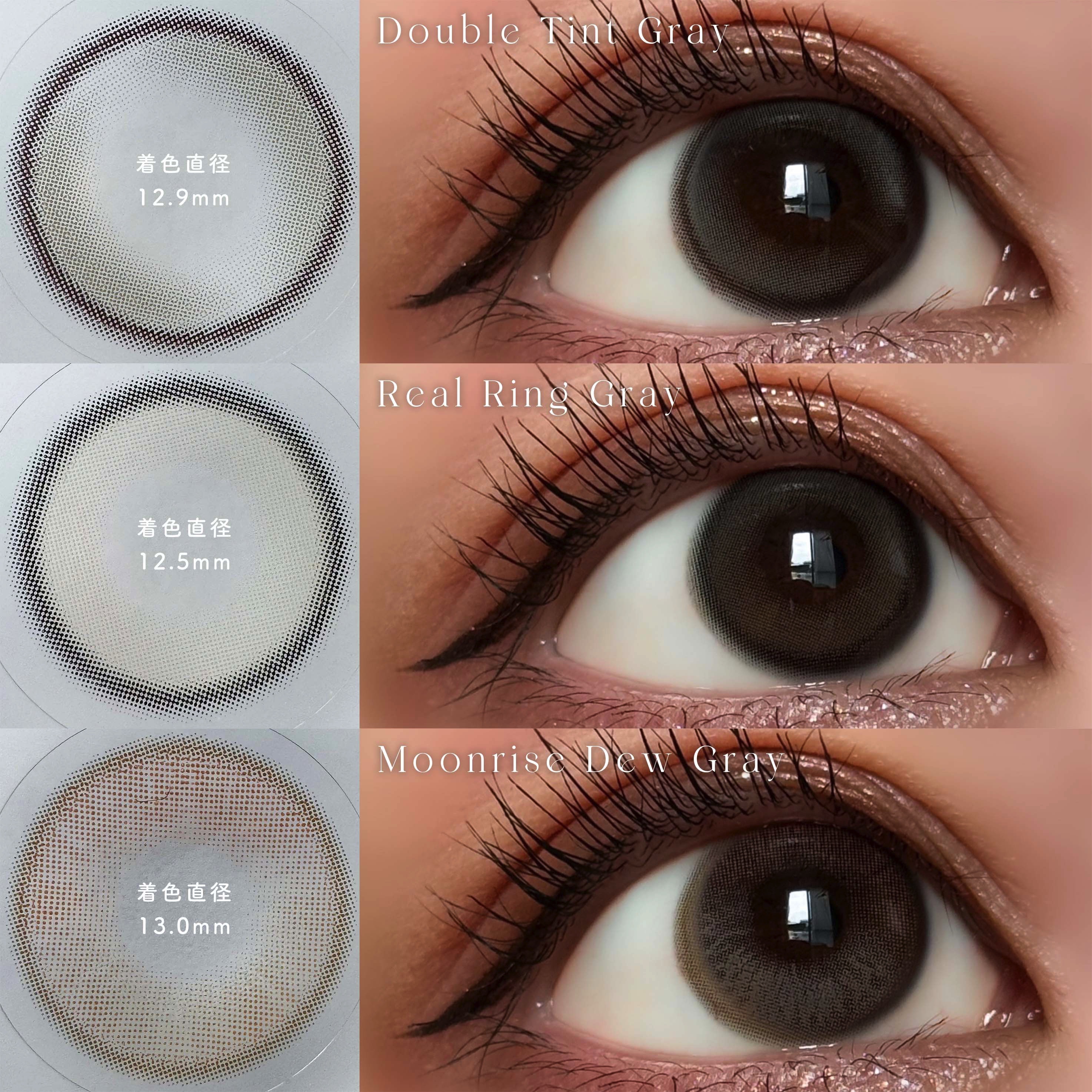 Moonrise Dew Gray/POPLENS/１ヶ月（１MONTH）カラコンを使ったクチコミ（2枚目）